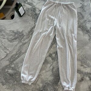SKIMS Cotton Fleece Joggers in Light Heather Grey
